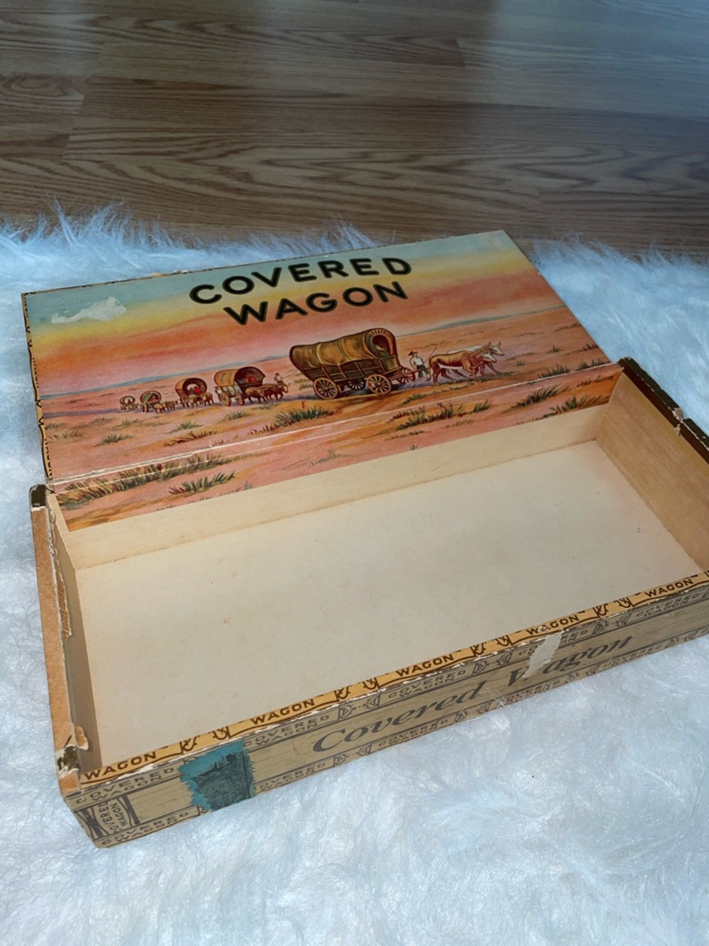 Covered Wagon Cigar Box